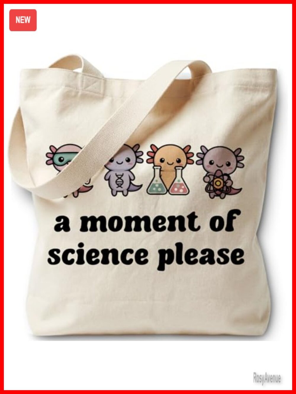 Canvas Tote Bag for Women Axolotl Theme Large Reusable Beach Bag